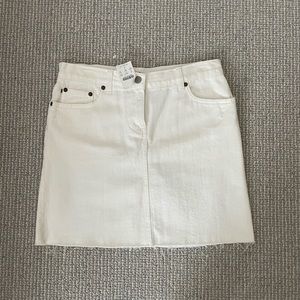 New!!  J.Crew White Denim Mini Skirt